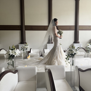 挙式前に1人で撮ってもらいました