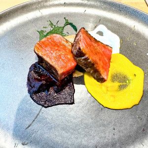 お肉と5種類のソースどれも美味しかったです。|777456さんのCRAZY GRANDE MAISONの写真(2570686)