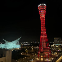 披露宴会場から見える夜景は絶景