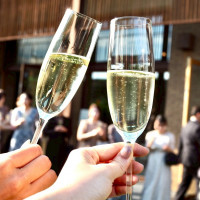 ガーデンで乾杯