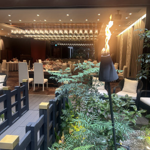 1Fお庭からみた披露宴会場|777463さんのザ・グローオリエンタル名古屋の写真(2576832)