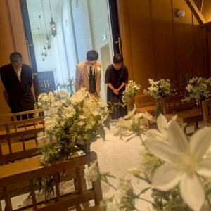 温かな雰囲気のチャペルです|777527さんのアーフェリーク迎賓館（熊本）/テイクアンドギヴ・ニーズウェディングの写真(2572223)