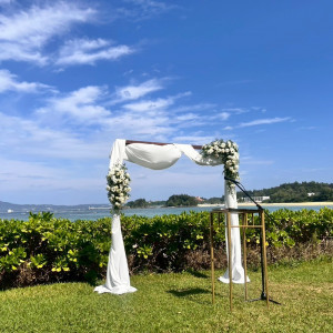 ガーデン挙式会場の写真です|777537さんのハレクラニ沖縄の写真(2572170)