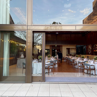 ガーデンから見る披露宴会場
再入場で使用