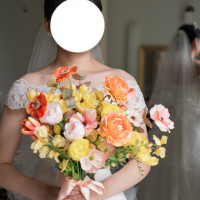 新婦衣装とブーケ