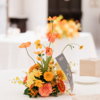 各テーブルの装花