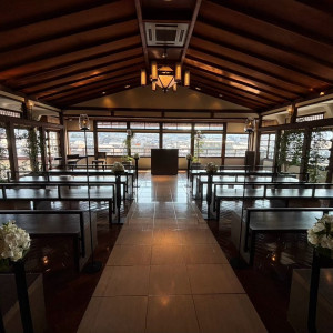 とてもあたたかみのあるチャペルです。|777692さんのFUNATSURU KYOTO KAMOGAWA RESORT(登録有形文化財)の写真(2572463)