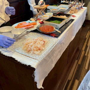 鯛茶漬けビュッフェ。サーモンとイクラも追加した。|777725さんの川原町倶楽部 ラ・ルーナピエーナ 〈エルフラットグループ〉の写真(2594410)