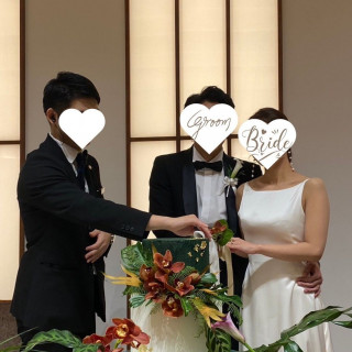 友人らしい素敵なウェディングケーキでした！