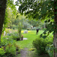 ガーデンは広々としてました