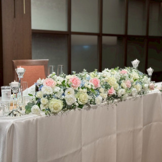 シンデレラをテーマにしたのでシンデレラっぽいお花を取り入れま