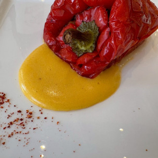 パプリカの牛肉詰め