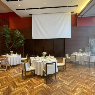 披露宴会場のプロジェクター