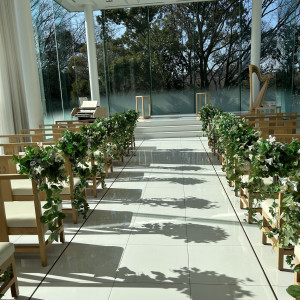 式場見学時の写真。チャペルからガーデンや大阪城公園が見えます|777865さんのキャッスルガーデン OSAKAの写真(2573193)