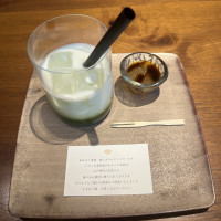 説明時に出していただいた抹茶ラテ