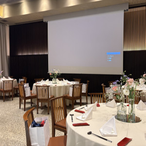 披露宴会場のスクリーン|777938さんの響 風庭 赤坂の写真(2591212)