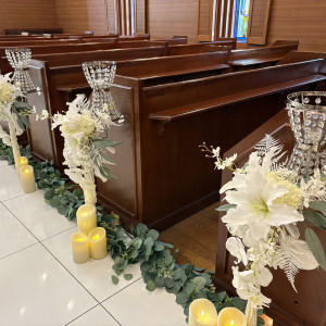 チャペル(席、造花)|777938さんのウェディングスホテル・ベルクラシック東京の写真(2591200)