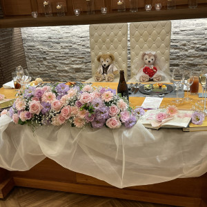 当日の高砂装花です。
素敵なデザインにしていただきました。|777970さんのラグナヴェール 大阪(LAGUNAVEIL OSAKA)の写真(2573706)