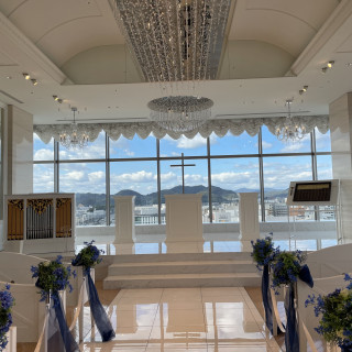 挙式会場です。景色がしっかりと見えます。