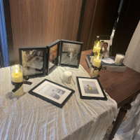 披露宴の入り口のところの写真です