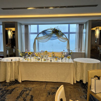 最上階の挙式会場の1階下にある披露宴会場です。