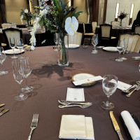 試食会の時のテーブルセッティング