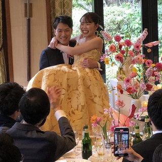 披露宴で2人の合計体重クイズした時。