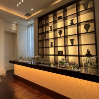 二つ目の披露宴会場入口のバーカウンター