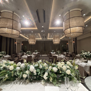 二つ目の披露宴会場の新郎新婦席からゲスト席を見た様子|778347さんのセントジェームスクラブ迎賓館仙台の写真(2575092)