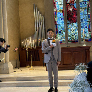 新婦を待つ新郎です！|778349さんのホテルグランドティアラ南名古屋の写真(2574970)