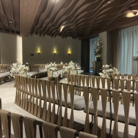 カーテンが閉まってる状態の挙式会場