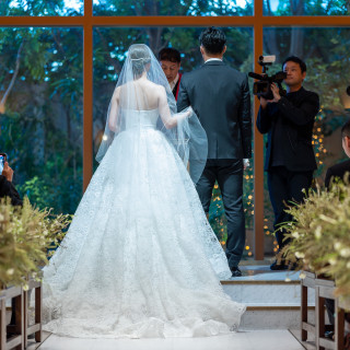 参列ゲストと近いので表情が見えて良かった。