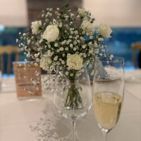 フリードリンクと装飾のお花