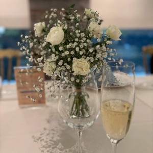 フリードリンクと装飾のお花|778515さんの宮の森フランセス教会の写真(2630159)