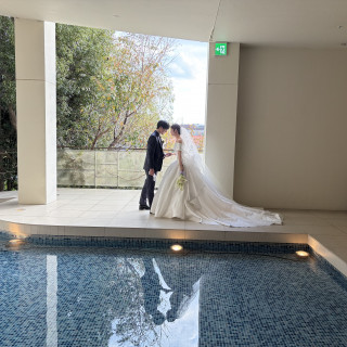 挙式会場に入る前の撮影