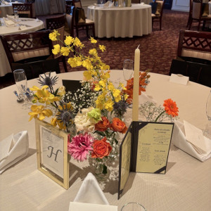 ゲストテーブルの装花です！|778522さんのモルトン迎賓館 青森の写真(2576231)