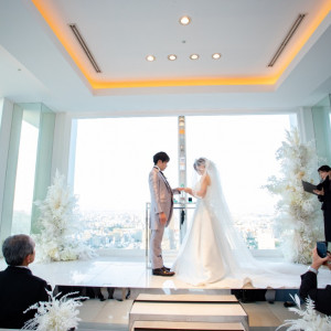 室内チャペルで天気だとロケーションが良いです!|778548さんのRESTAURANT LUKE with SKY LOUNGE(レストランルーク スカイラウンジ)の写真(2576443)