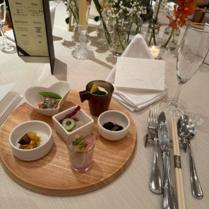 前菜とテーブル装花|778560さんのモルトン迎賓館 青森の写真(2576569)