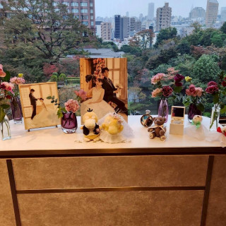 持ち込み品を式場の方が設置してくださったウェイティングボード