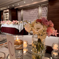 卓上装花と高砂