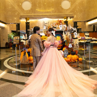 とてもボリュームあるカラードレス