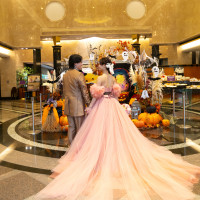 とてもボリュームあるカラードレス