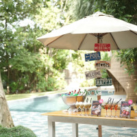 ウェルカムドリンクが充実しすぎ！披露宴前ガーデンで楽しめます