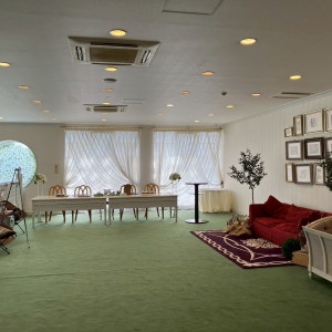 受付の雰囲気です。左側のアウトドアグッズは持ち込み装飾です。|778817さんの華王殿 KAODENの写真(2577552)