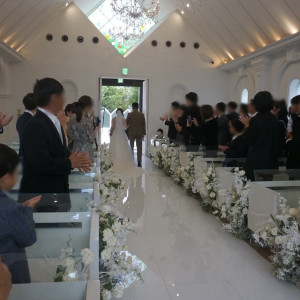 チャペルは天井が高く、柔らかい自然光が入って良い雰囲気です。|778817さんの華王殿 KAODENの写真(2577548)