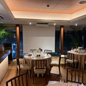 披露宴会場のモニター|778835さんのTHE GRAND ORIENTAL MINATOMIRAI(グランドオリエンタル みなとみらい)の写真(2577641)