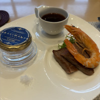 試食ではキャビアがでました。おいしかったです