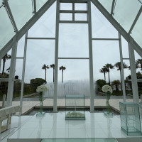 ガラスチャペルは海が見えます