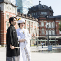 東京駅前広場でのロケーション撮影