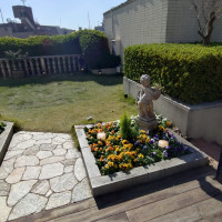 チャペル前の庭